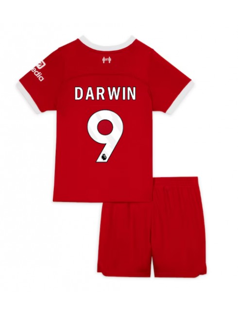 Liverpool Darwin Nunez #9 Heimtrikotsatz für Kinder 2023-24 Kurzarm (+ Kurze Hosen)